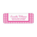 Search for gingham return address labels Plaid pattern
