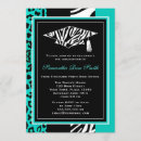 Search for teal leopard invitations Aqua