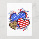 Search for flag heart postcards Red white and blue