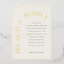 Recherche de gold foil bridal shower invitations Brunch et bulle