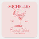 Search for retro cocktail party stickers Bachelorette weekend