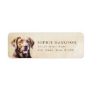 Search for chocolate lab return address labels Cute