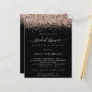 Search for rose gold glitter bridal shower invitations Trendy