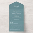 Search for teal and white wedding invitations Text only