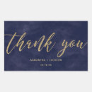 Search for navy blue and yellow wedding stickers Thank you