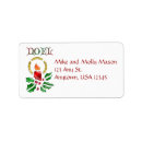 Search for candle return address labels Noel