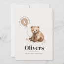 Search for boy bear birthday invitations Modern