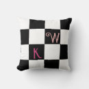 Search for black white checkered pillows Gingham plaid