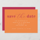 Search for pink and orange wedding save the dates Typography