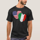 Search for italian flag in a heart tshirts Usa