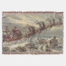 Search for santa claus sleigh blankets Reindeer