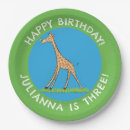 Recherche de anniversaire girafe assiettes Drôle