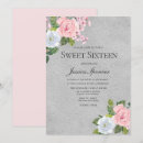 Search for pink and silver sweet 16 invitations Party