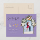 Search for purple and gold save the date postcards Rustic