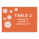 Search for orange table cards Groovy