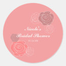Search for coral bridal shower stickers Chic