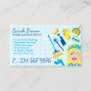 Search for cleaning girl business cards Housekeeper