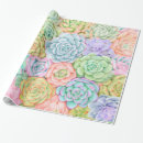 Recherche de succulents papier cadeau Pastel