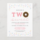 Search for sprinkles second birthday invitations Pink