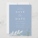 Search for dusty blue save the dates Greenery