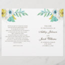 Search for folded wedding programs Botanical