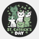 Search for st patricks day cat stickers Leprechaun