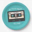 Search for cassette tape paper plates Birthday