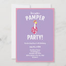 Search for pamper birthday invitations Spa