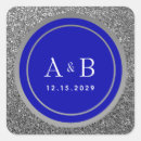 Search for silver monogram envelope seals Glitter