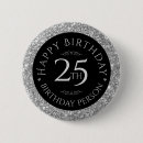 Search for 25th birthday buttons Happy