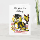 Recherche de chat de bande dessinée vœux cartes Pour enfants
