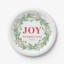 Search for elegant christmas paper plates Red and green