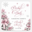 Search for pink snowflake baby shower stickers Baby its cold outside