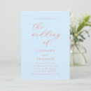 Search for elegant blue and orange wedding invitations Beautiful