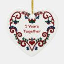 Search for 5 year anniversary ornaments Couple