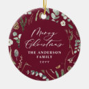 Search for burgundy ornaments Greenery