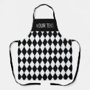 Search for harlequin diamond aprons Black and white