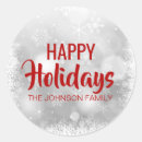 Search for red with white snowflakes stickers Silver