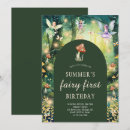 Search for enchanted forest birthday invitations Whimsical mushroom wildflower greenery