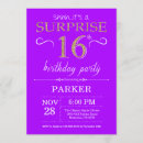 Search for violet sweet 16 invitations 16th birthday