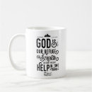 Search for refuge in god mugs Christian