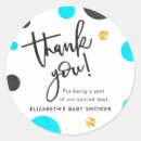 Search for blue boy baby shower gold stickers Thank you