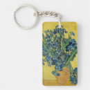 Search for fine art rectangular keychains Irises