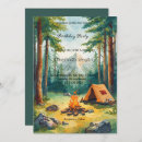 Search for girls camping birthday invitations Calling all happy campers