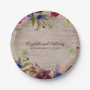 Search for rustic wedding plates Burgundy