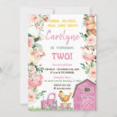 Search for pink farm birthday invitations Tractor