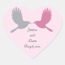 Search for love doves wedding stickers Pink