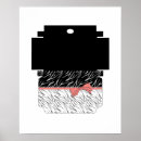 Recherche de peau de zèbre posters Noir