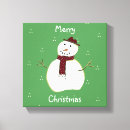 Search for christmas snowman canvas prints Green