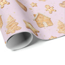 Search for pink gingerbread wrapping paper Christmas cookies